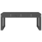 vidaXL Banc de jardin gris 110x38x45 cm bois massif de pin