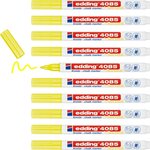 Marqueur Craie Liquide 4085 Jaune fluo Pointe Ronde 1-2 mm x 10 EDDING