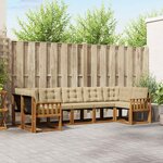 vidaXL Ensemble de canapés d'extérieur 7 Pièces Naturel et Beige