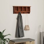 vidaXL Cintre Marron 70 x 11 x 27 cm Bois de Mahogany Massif