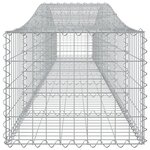 vidaXL Paniers à gabions arqués 9 Pièces 400x50x40/60 cm Fer galvanisé