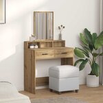 vidaXL Coiffeuse Chêne artisanal 79 x 41 x 140 cm Bois d'ingénierie