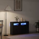 vidaXL Buffet Chêne noir 116 x 30 x 75 cm Bois d'ingénierie