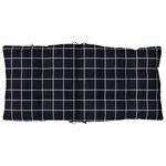 vidaXL Coussins de chaise à dossier bas lot de 4 motif à carreaux noir