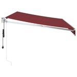 vidaXL Auvent rétractable automatique bordeaux 350x250 cm