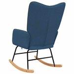 vidaXL Chaise à bascule Bleu Tissu