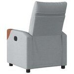 vidaXL Fauteuil inclinable Gris clair Tissu