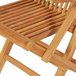 vidaXL Salon de jardin 5 Pièces Bois de teck massif