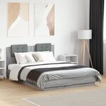 vidaXL Cadre de lit sans matelas sonoma gris 120x190 cm