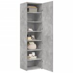 vidaXL Buffet haut gris béton 50x42 5x185 cm bois d'ingénierie