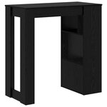 vidaXL Table de bar Chêne noir 102 x 50 x 103 5 cm Bois d'ingénierie