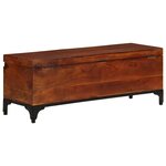 vidaXL Coffre de rangement 110x35x41 cm Bois d'acacia solide