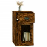 vidaXL Armoire latérale avec tiroir chêne fumé 40x50x75 cm