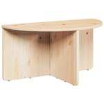 vidaXL Table basse 2 Pièces Naturel Bois massif en pin