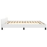 vidaXL Cadre de lit avec tête de lit Blanc 160x200 cm Similicuir