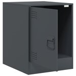 vidaXL Table de chevet anthracite 34 5x39x44 cm acier