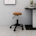 Vidaxl chaise pivotante de bureau marron velours