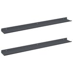 vidaXL Étagère flottante 2 pc Anthracite 80 x 9 x 2 5 cm Acier