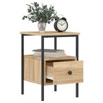 vidaXL Tables de chevet 2 Pièces chêne sonoma 34x36x50 cm bois ingénierie
