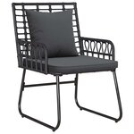 vidaXL Ensemble de salle à manger pour jardin 3 Pièces Noir et anthracite