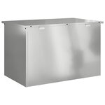 vidaXL Boîte de Rangement Extérieure Argent 80 x 50 5 x 50 cm Acier