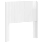 vidaXL Tête de lit Blanc brillant Bois d'ingénierie
