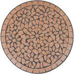 vidaXL Ensemble de bistro 3 Pièces Carreaux céramiques Terre cuite