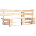 vidaXL Banc d'angle palette de jardin bois