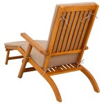 vidaXL Chaise longue inclinable et pliable Bois d'Acacia Massif
