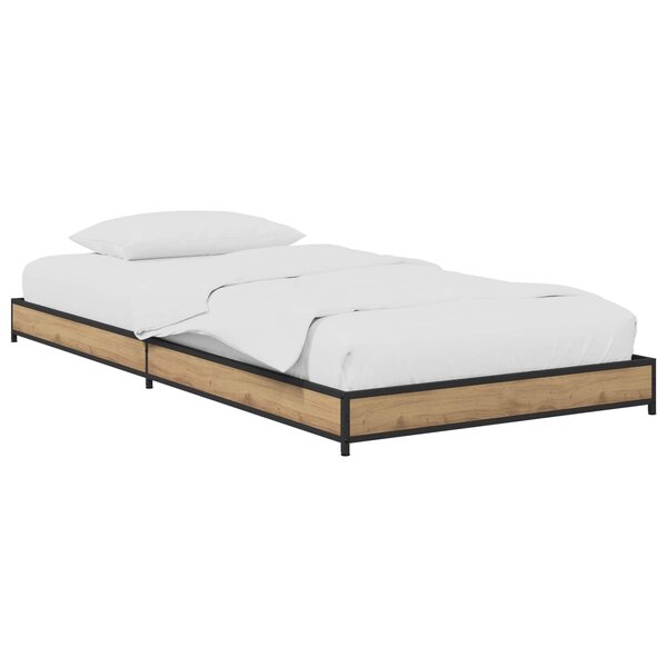 vidaXL Cadre de lit Chêne artisanal 80 x 200 cm Bois d'ingénierie