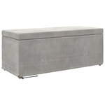 vidaXL Tabouret Gris clair 101 x 41 x 40 cm Velours et Bois Composite