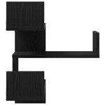 Étagère d'angle vidaXL Chêne noir Bois d'ingénierie 40 x 40 x 49 5 cm