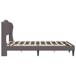 vidaXL Cadre de lit avec tête de lit Gris 140 x 190 cm Simili cuir