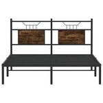 vidaXL Cadre de lit sans matelas chêne fumé 140x190 cm bois ingénierie