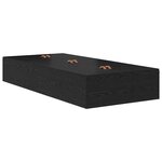vidaXL Cadre de lit avec rangement Chêne noir 90 x 190 cm