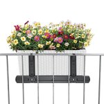 LECHUZA Jardinière BALCONERA Cottage 80 ALL-IN-ONE Blanc