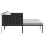 vidaXL Transat avec coussin Anthracite 115 x 153 x 69.5cm Acier