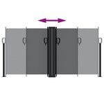 vidaXL Auvent latéral rétractable noir 120x1200 cm