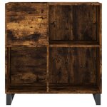 vidaXL Armoire à disques chêne fumé 84 5x38x89 cm bois d'ingénierie