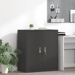 vidaXL Armoire de rangement Noir 80 x 40 x 90 cm Acier