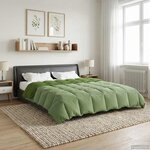 vidaXL Duvet d'été simple Matelassé Vert 240 x 260 cm Microfibre