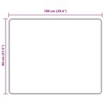 vidaXL Coureur de Tapis MARSA Noir 80 x 100 cm Polyester et PVC
