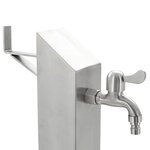 vidaXL Colonne à eau de jardin carrée Acier inoxydable 95 cm
