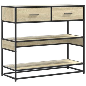 vidaXL Table console chêne sonoma 90x35x80 cm bois d'ingénierie