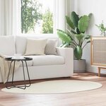 vidaXL Tapis Crème 120 x 170 cm Polyester