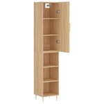 vidaXL Buffet haut Chêne sonoma 34 5x34x180 cm Bois d'ingénierie