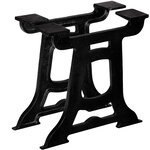 vidaXL Pied de table basse 2 Pièces Cadre en Y Fonte