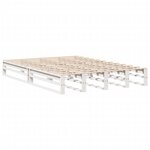 vidaXL Cadre de lit sans matelas blanc 120x200 cm bois de pin massif