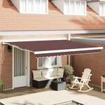 vidaXL Auvent rétractable automatique marron 400x300 cm