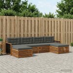 vidaXL Ensemble de canapés d'extérieur 6 pc Bois d'Acacia Massif